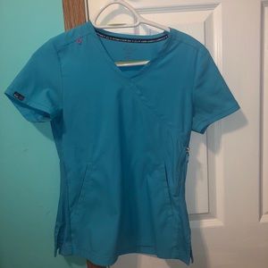 💕3/$25 Koi Neon Blue Slim Fit Scrub Top